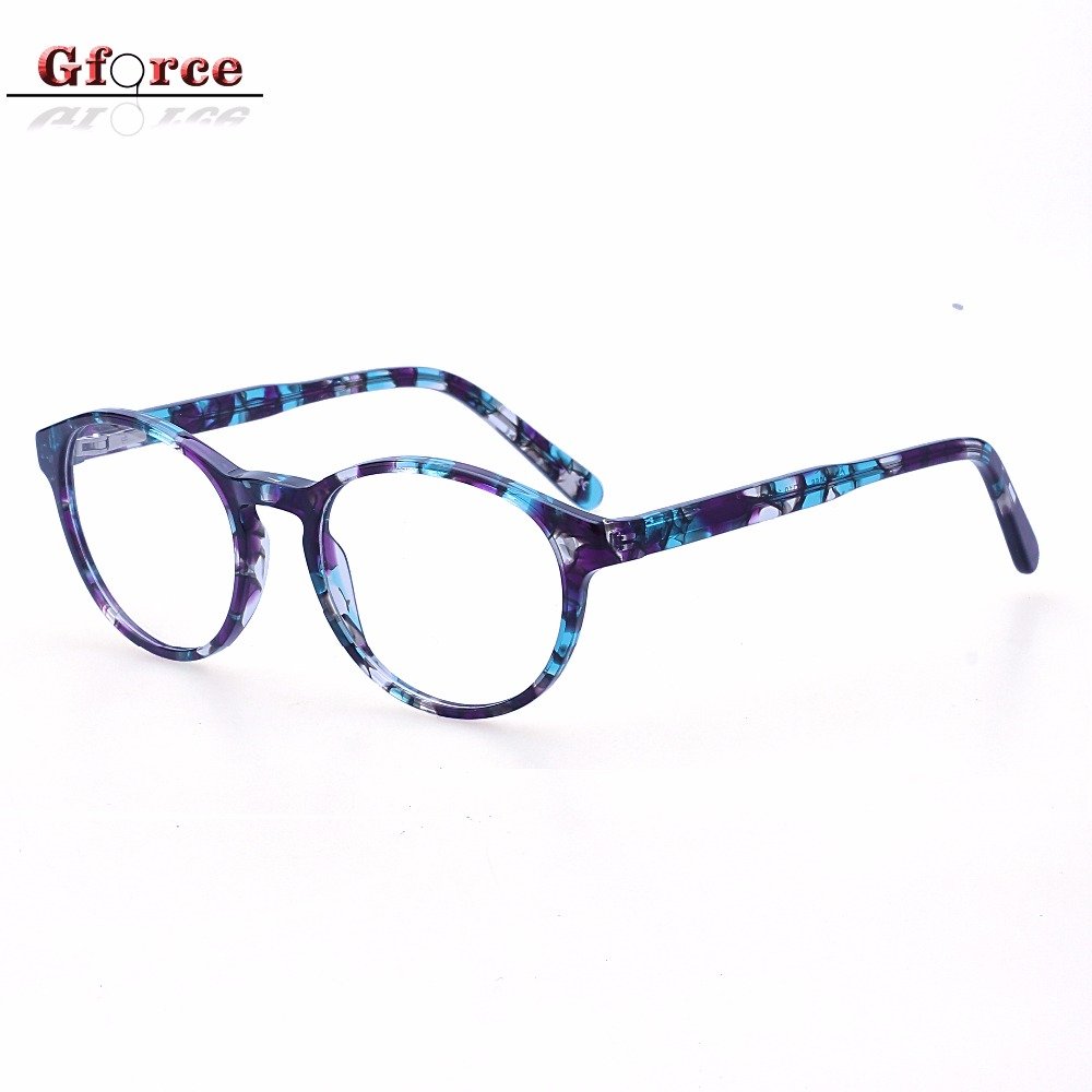 2022 Fashion Design Trendy Acetate Round Multi Colored Frames Optical Ey Glasses For Women
