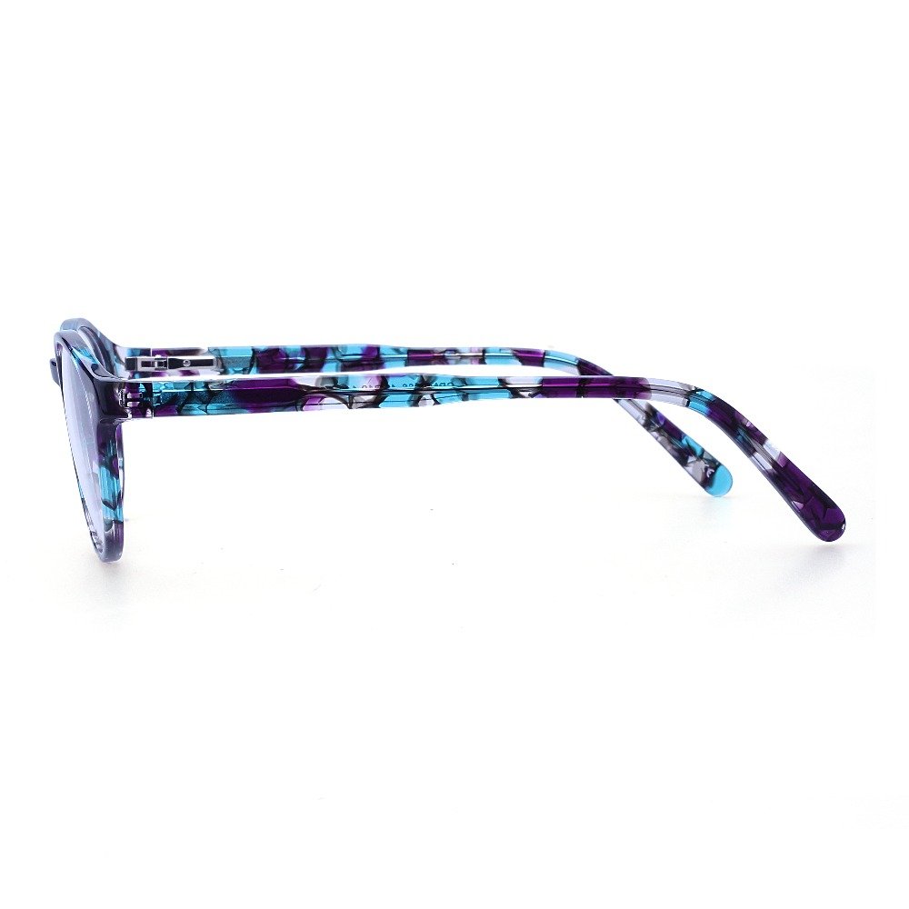 2022 Fashion Design Trendy Acetate Round Multi Colored Frames Optical Ey Glasses For Women