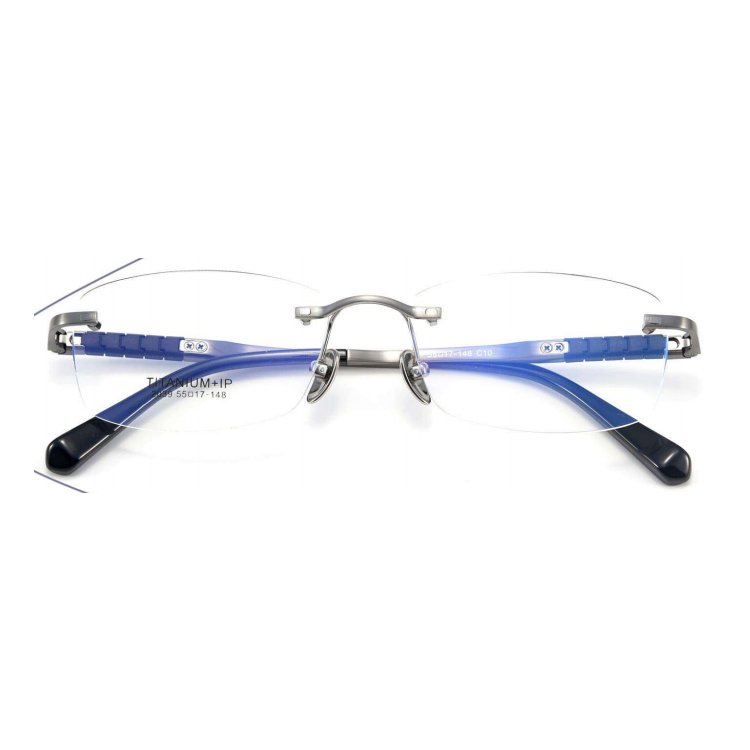 New Fashion Eyewear Custom Logo Frameless Designer Rimless Titanium Optical Frames