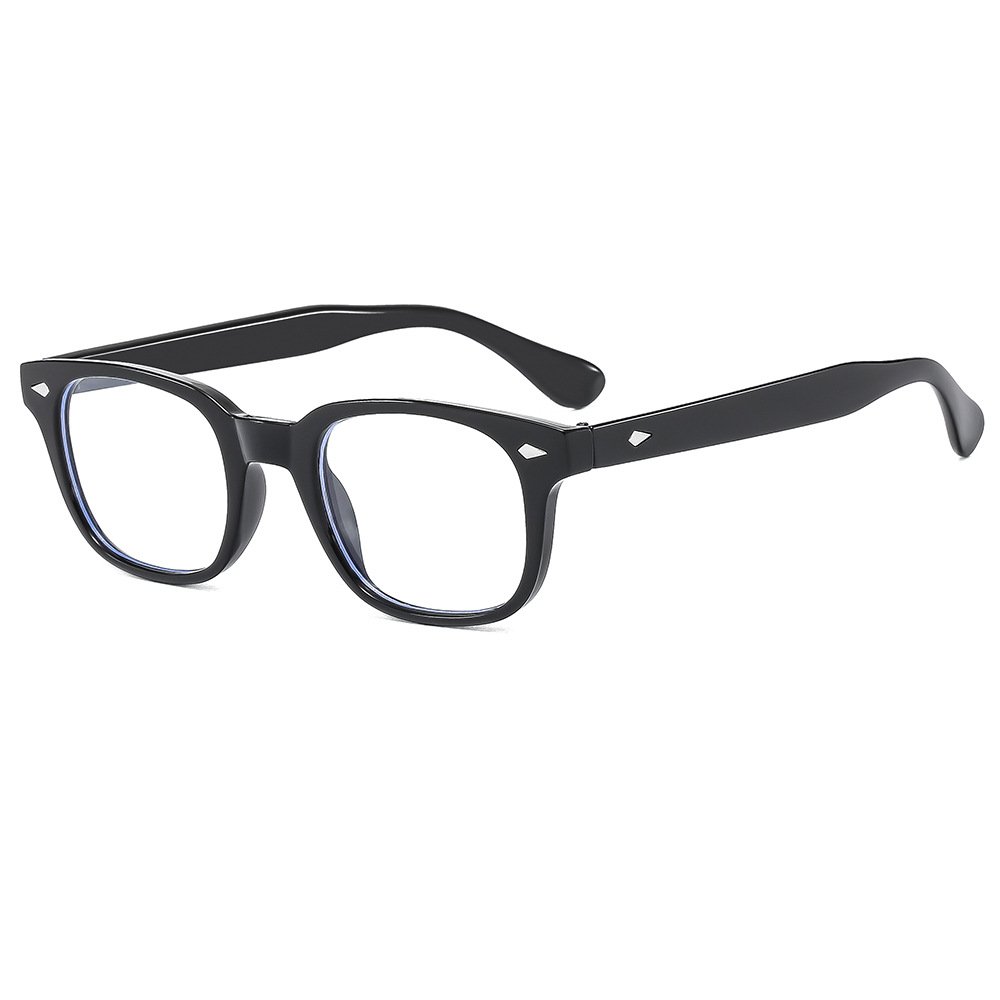 Anti-blue light glasses frame European and American tide rice nail flat mirror retro frame female fashion glasses