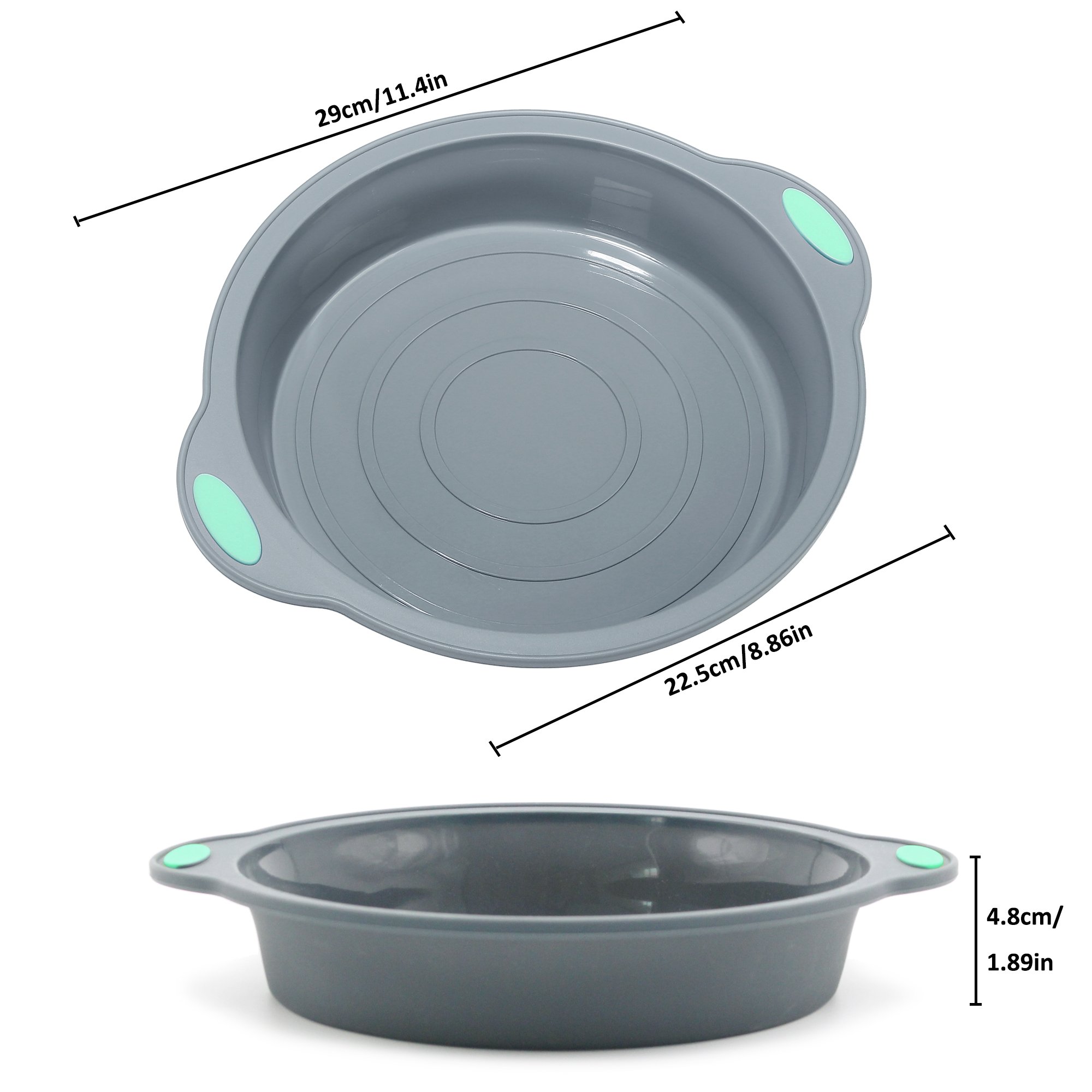 Bicolor Metal Framed round Pan Disposable Silicone Cake Tools Easy-to-Use Square Baking Dishes Pans for Home Restaurant Use