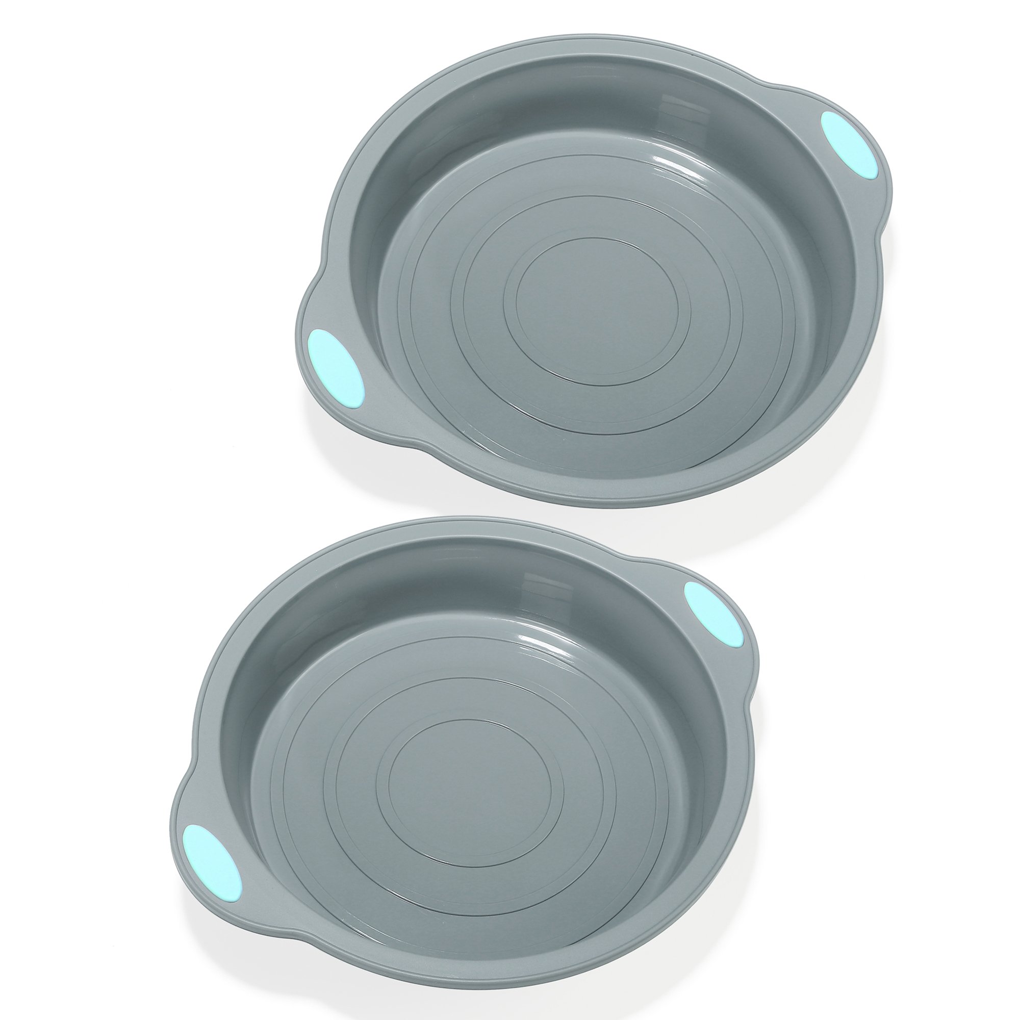 Bicolor Metal Framed round Pan Disposable Silicone Cake Tools Easy-to-Use Square Baking Dishes Pans for Home Restaurant Use