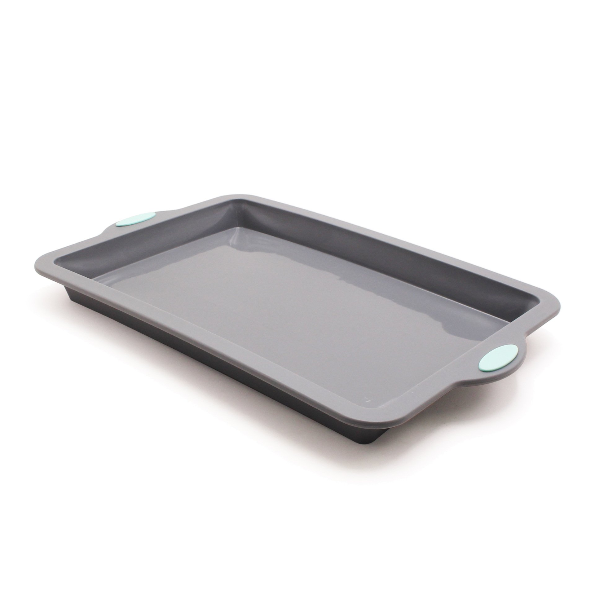 Large Bicolor Silicone Bakeware with Hard Frame Rectangular Baking Pan for Cake Bread Snacks Cookie Moulds