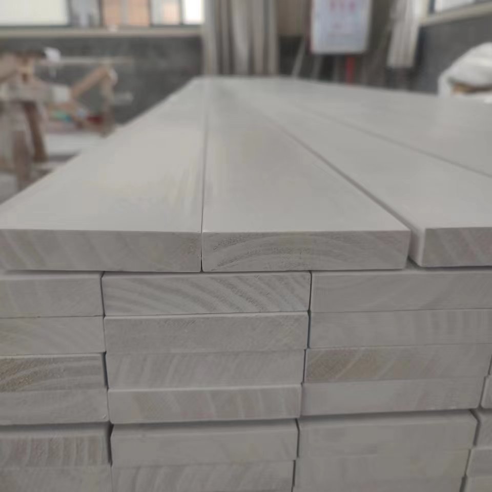 White Primed Finger Joint Pine Baseboard Wood Trim 1x2,1x4,1x6,1x8,1x10