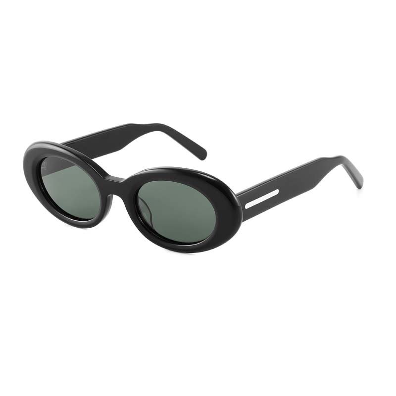 Custom Logo Thick Oversized Round Women Frames Eyewear Designer TAC Polarized Vintage Fashion Luxury Acetate Sunglasses