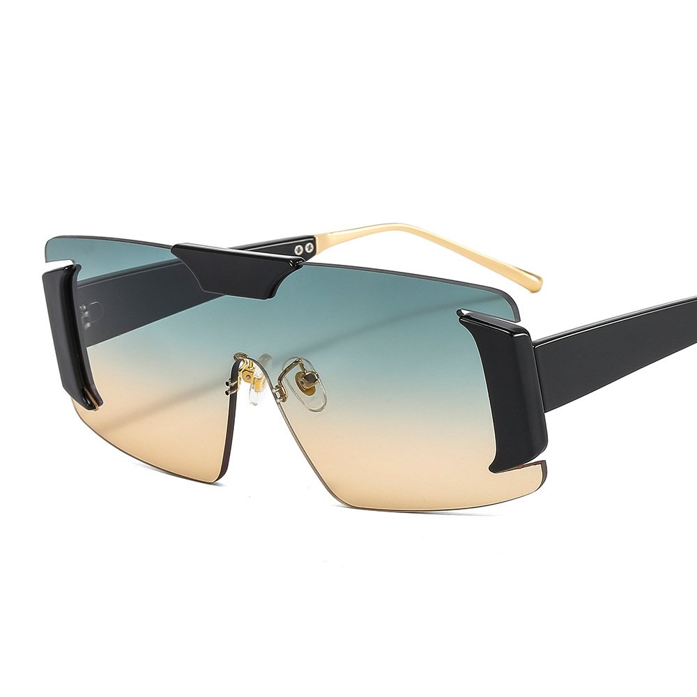 big frame sunglasses women windproof UV400 eye protection one-piece glasses Women Sunglasses