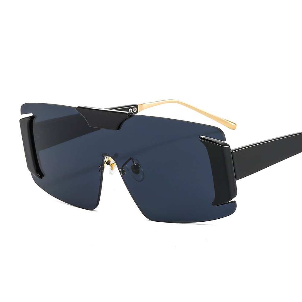 big frame sunglasses women windproof UV400 eye protection one-piece glasses Women Sunglasses