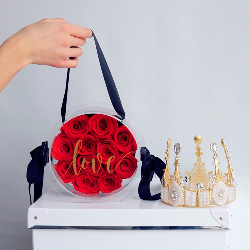 AX35 2021 Hot Fashion everlasting boxes for roses forever eternal flower rose in box preserved roses