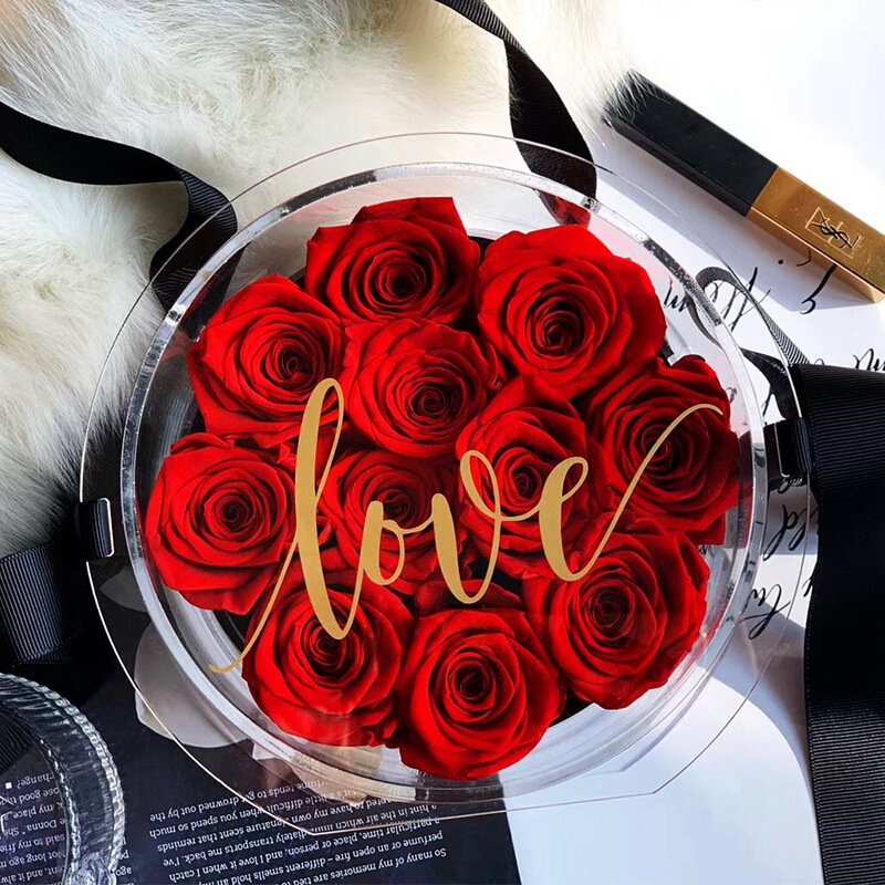 AX35 2021 Hot Fashion everlasting boxes for roses forever eternal flower rose in box preserved roses