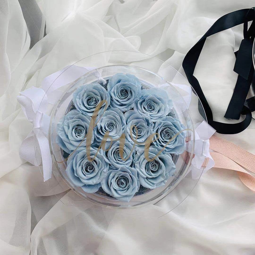 AX35 2021 Hot Fashion everlasting boxes for roses forever eternal flower rose in box preserved roses