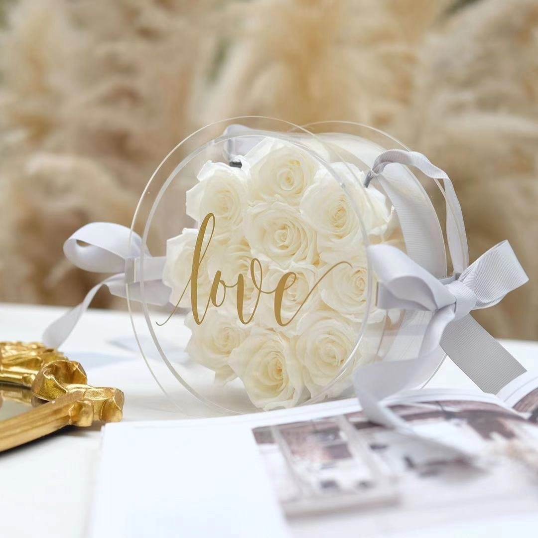 AX35 2021 Hot Fashion everlasting boxes for roses forever eternal flower rose in box preserved roses