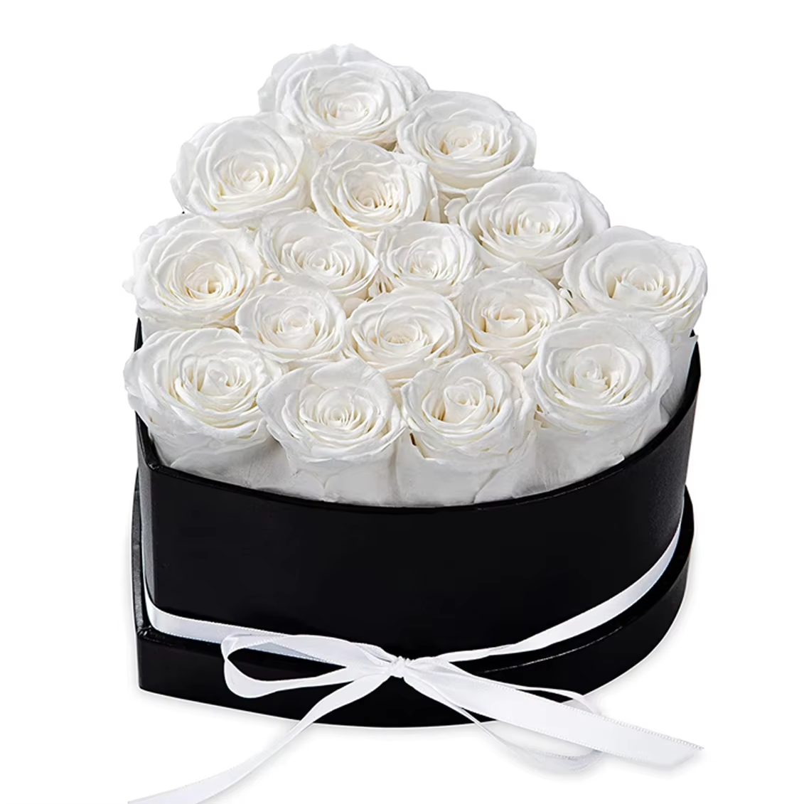 16 Forever Endless Eternal Flowers Real Preserved Roses in Heart Shaped Gift Box for Valentine's Day Gift Ideas 2024