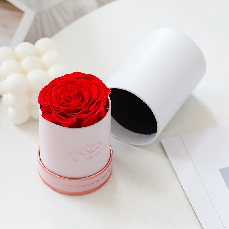 Wholesale flower bx luxury customized eternal forever preserved rose in gift box for wedding home decor