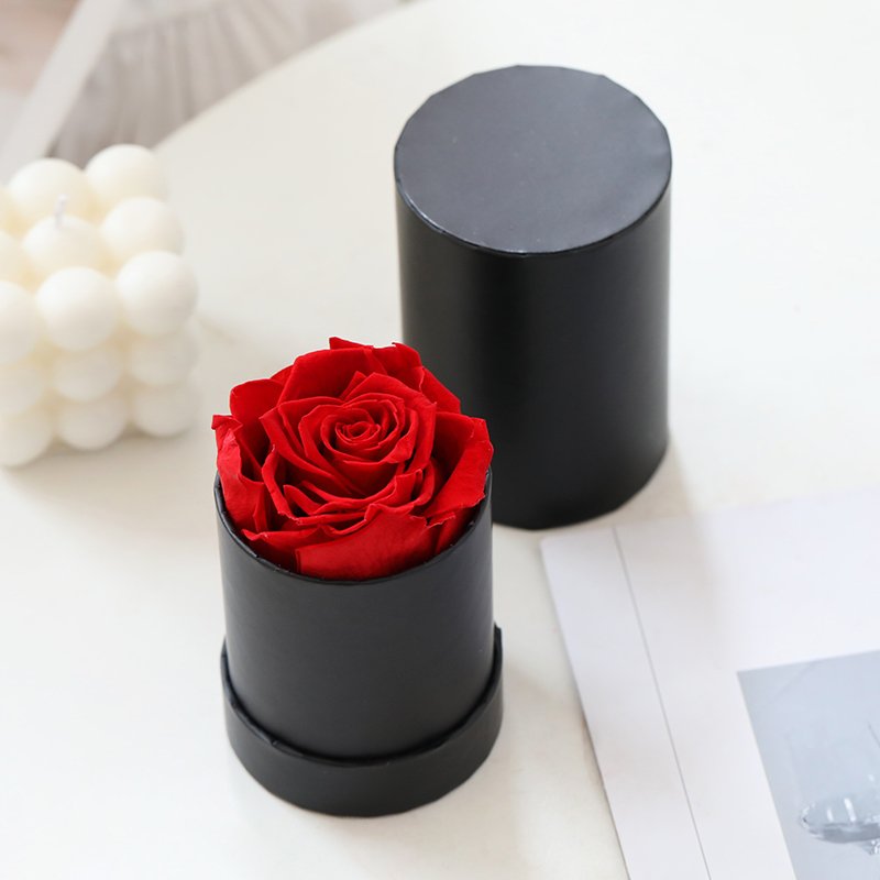 Wholesale flower bx luxury customized eternal forever preserved rose in gift box for wedding home decor