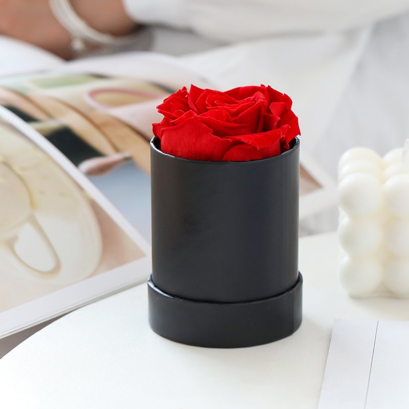 Wholesale flower bx luxury customized eternal forever preserved rose in gift box for wedding home decor