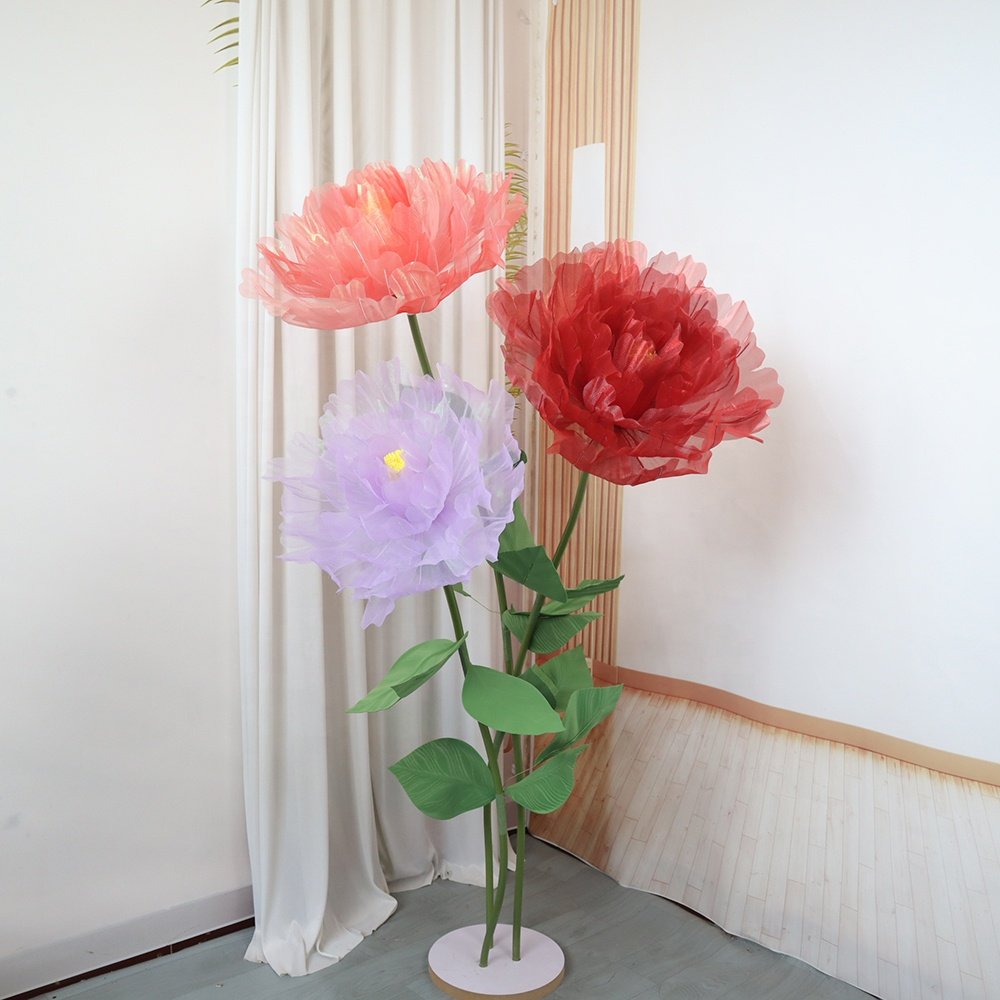 50cm Large Artificial Peony Flower Bouquet Wedding Background Decoration Party Supplies Props Decor Natural Preserved Flowers