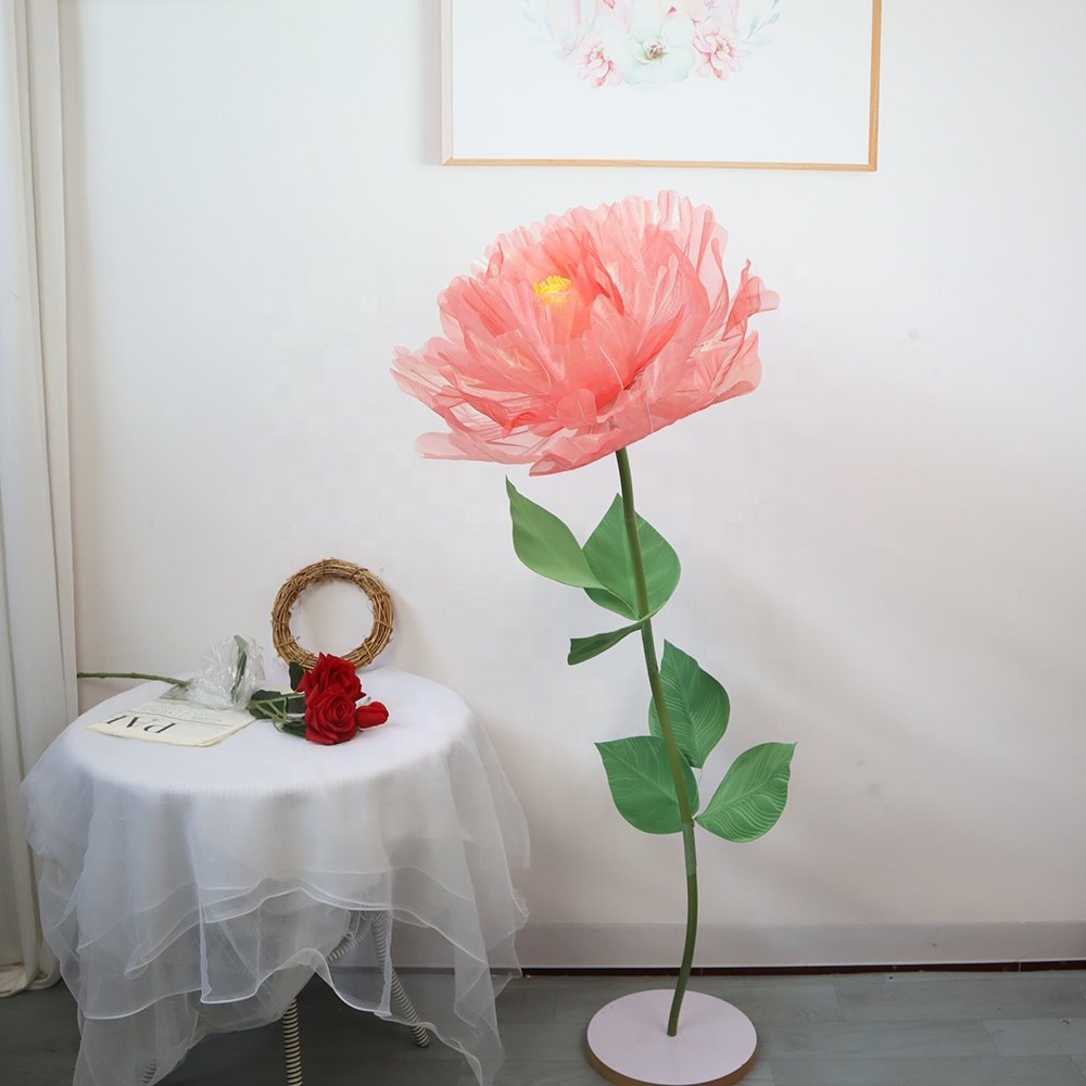 50cm Large Artificial Peony Flower Bouquet Wedding Background Decoration Party Supplies Props Decor Natural Preserved Flowers