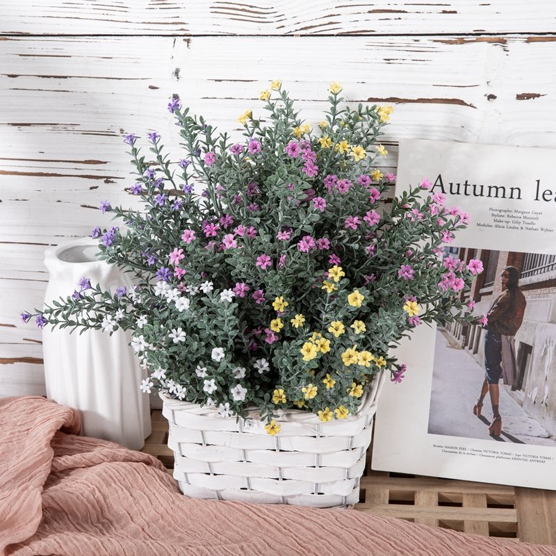 MW05556 High Quality Artificial Flower Plant Plastic Gypsophila Babys Breath With Nice Different Color For Festive Decorations