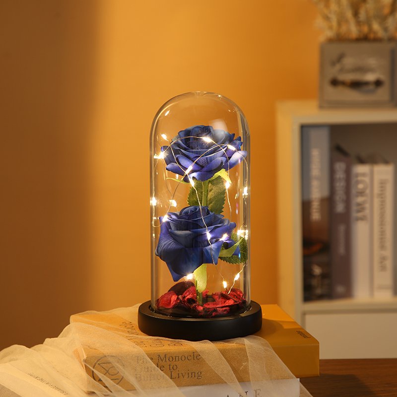 Valentine's Day Gift Preserved Flowers Natural Rose In Glass