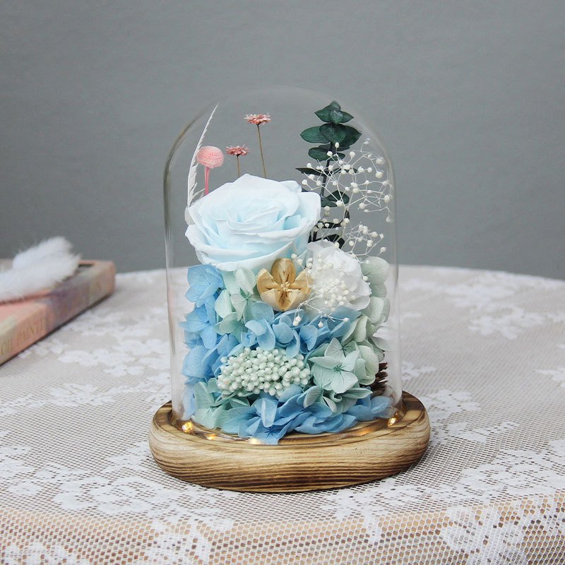 Eternal rose preserved flower in glass dome stabilized roses eternal rose gift box rosas eternas eternal flower gift box