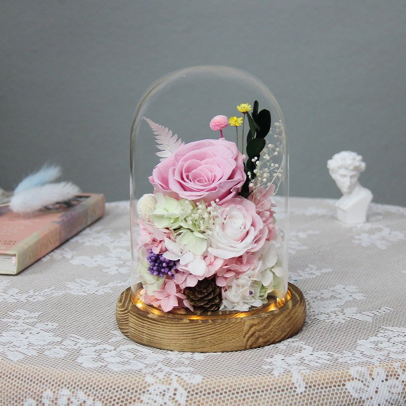 Eternal rose preserved flower in glass dome stabilized roses eternal rose gift box rosas eternas eternal flower gift box