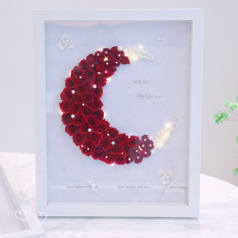 Preserved flowers cartoon critter cute wall hanging decorative flowers for home christmas gifts decor for girlfriend family