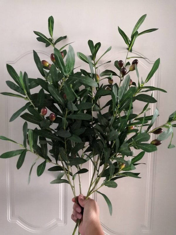 FC7514 Artificial silk olive branches for wedding decoration