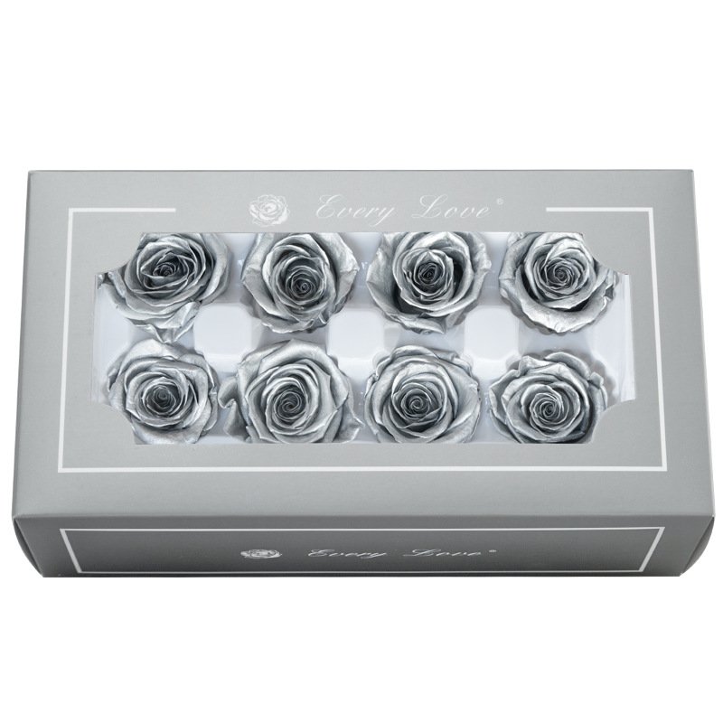 Eco-Friendly Bulk Decorative Flowers Silver Eternal Forever Gold Preserved Rose for Sale