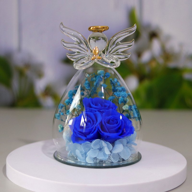 Forever eternal Preserved Real Roses preserved flower gifts in glass dome valentines day gift