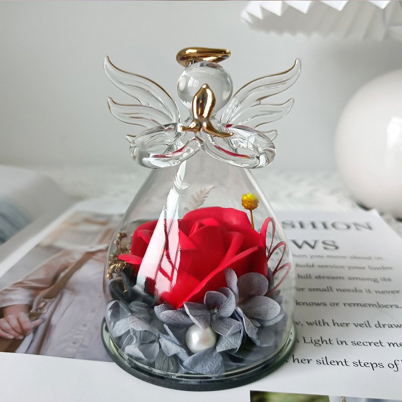 Forever eternal Preserved Real Roses preserved flower gifts in glass dome valentines day gift