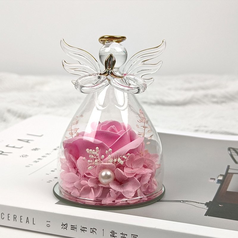 Forever eternal Preserved Real Roses preserved flower gifts in glass dome valentines day gift