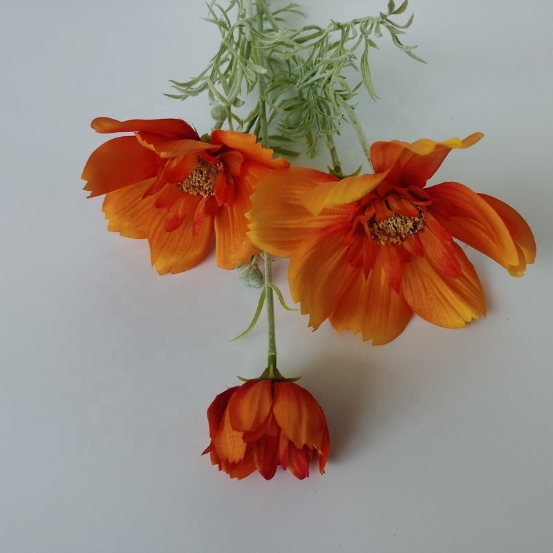 Hot sale artificial flowers silk cosmos flowers pink color coreopsis flowers for wedding decor