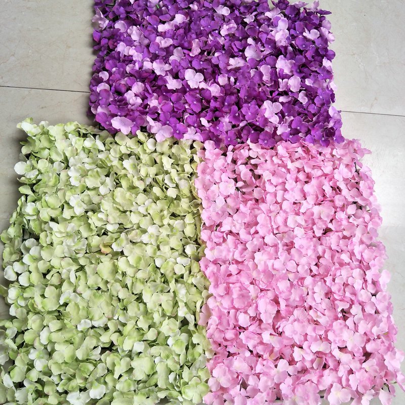 Hot Sale Wedding Backdrop 40x60cm Silk Wall Panels Artificial Hydrangea Flower Wall
