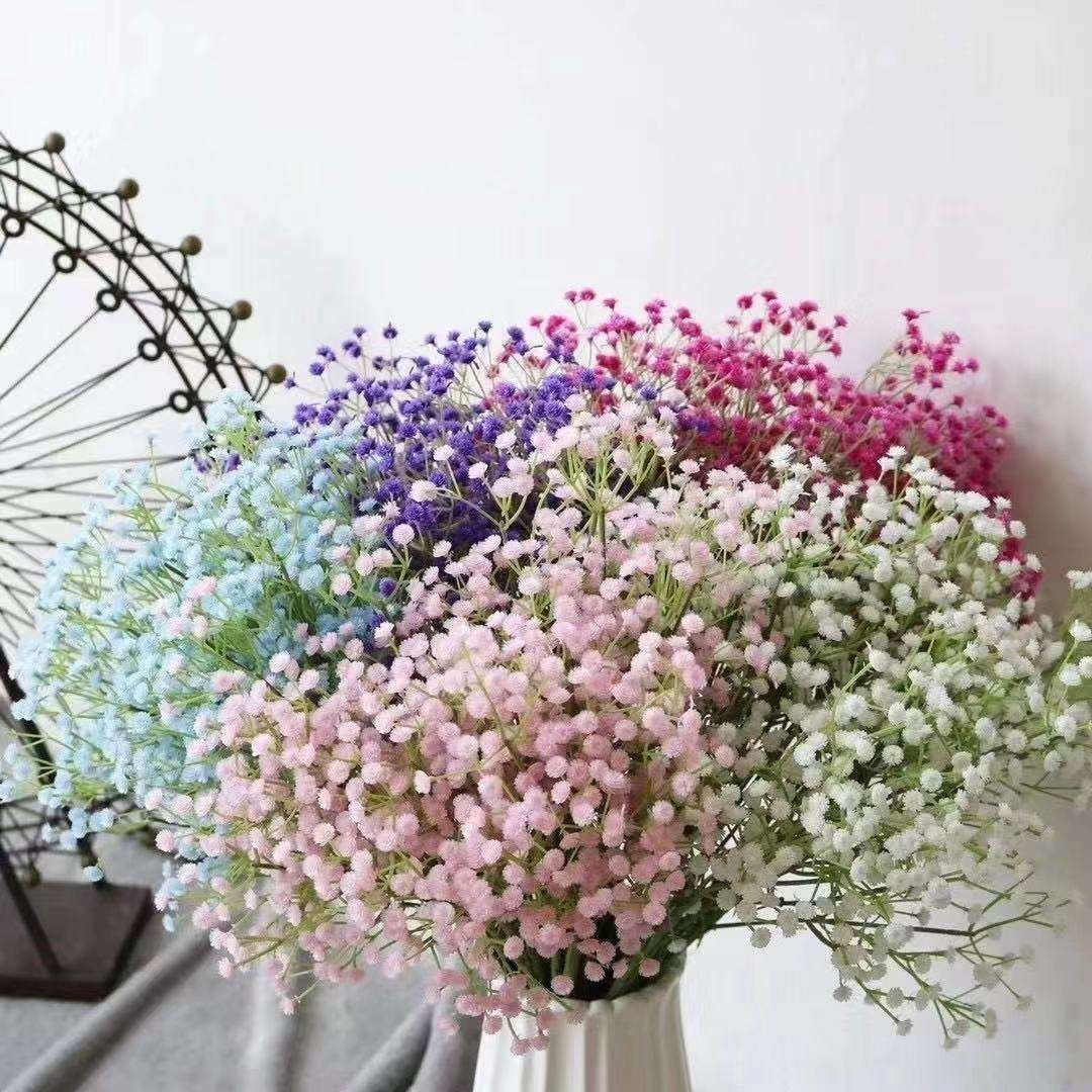 D-BB001 Wholesale Baby Breath Flowers Artificial Plastic Baby's Breath Flowers Gypsophila For Wedding Home Party Decoration