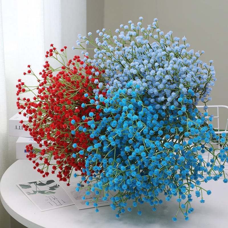 D-BB001 Wholesale Baby Breath Flowers Artificial Plastic Baby's Breath Flowers Gypsophila For Wedding Home Party Decoration