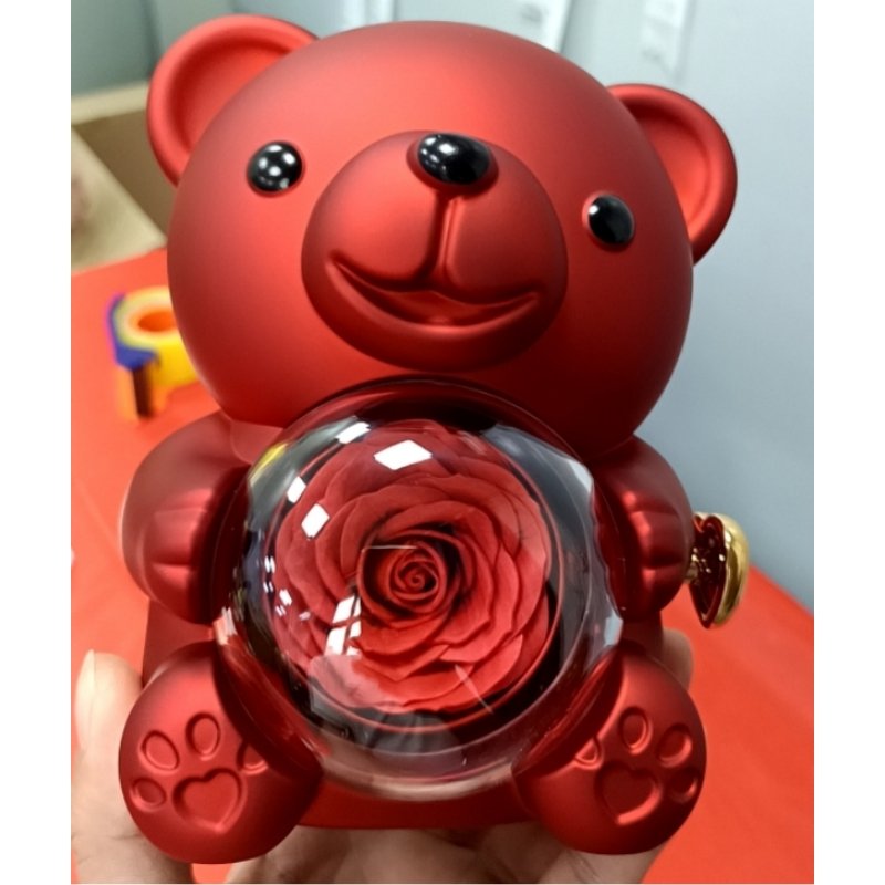 Valentines Mothers Day Gift Preserved Flowers Jewelry Box Necklace Romantic Engagement Preserved Forever Red Rose