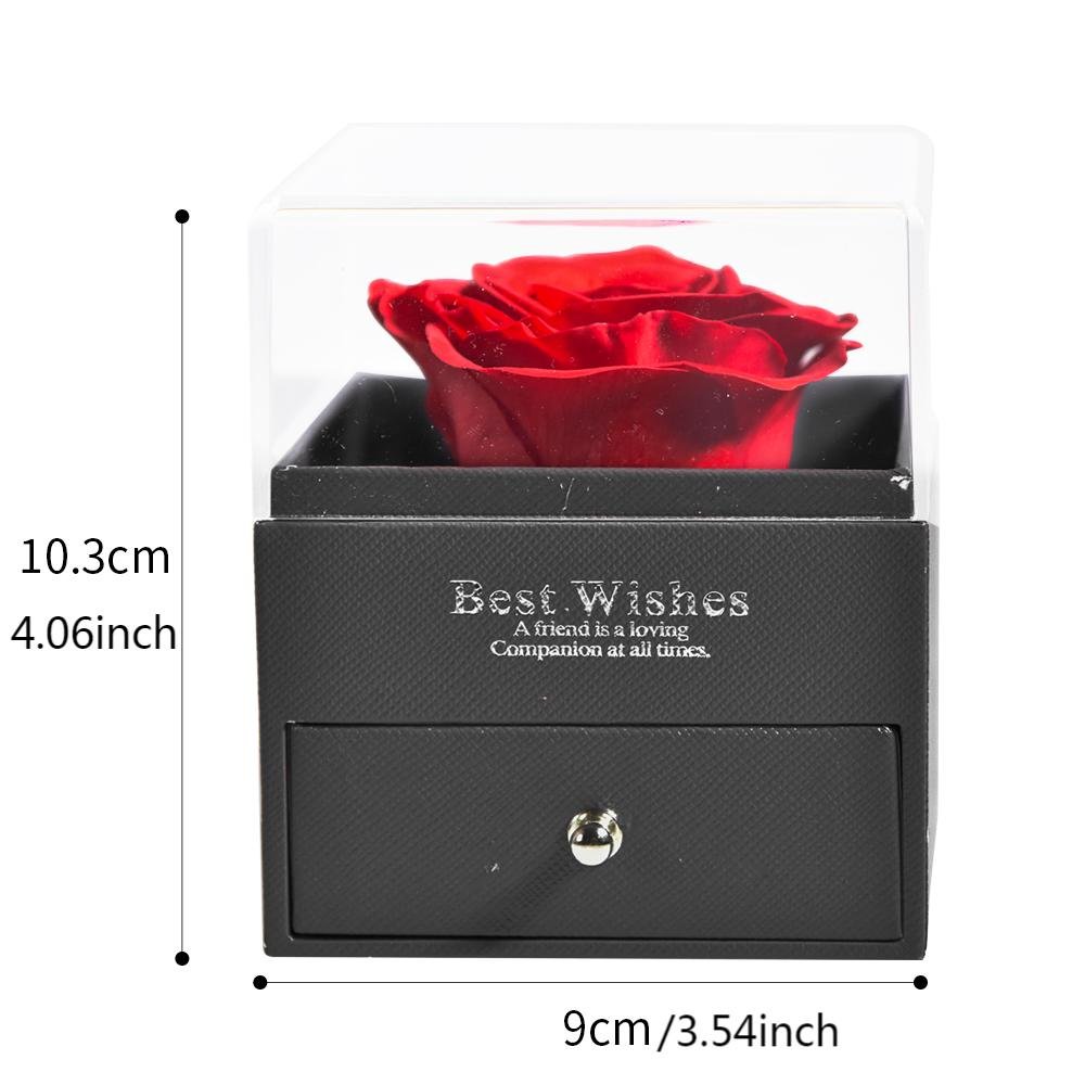 wholesale Forever Eternal Preserved Roses With I Love You Necklace In 100 Languages Gift Set Preserved Rose In Acrylic Box