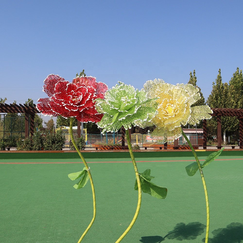 30cm Simulated Peony Daisy Silk Screen Flower Grand Event Decoration Shopping Mall Window Display Natural Preserved Flowers