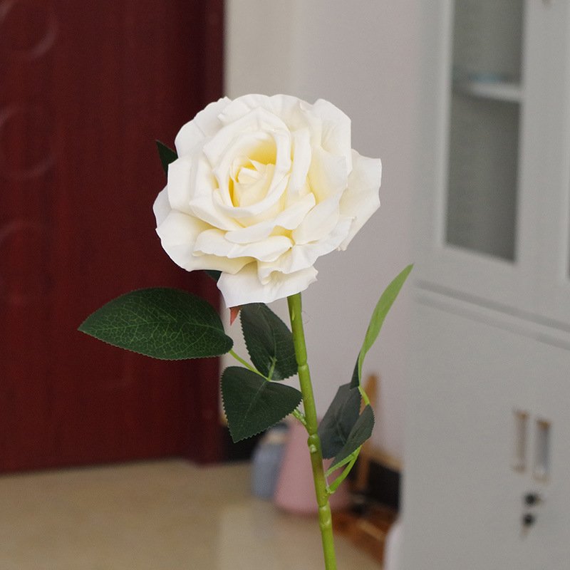 H-337Hot Selling White Silk Large Rose Flores Artificial Flower Floral Bulk silk Roses For Wedding Bohemian Home Decor
