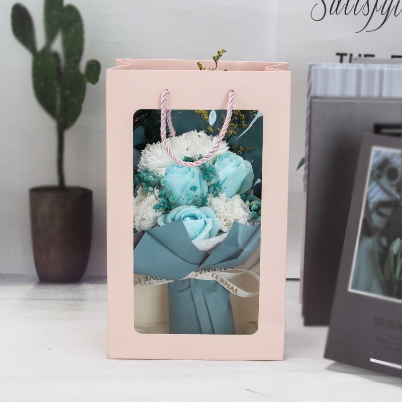 Factory wholesale 7 rose soap flower decorative flower forever roses for wedding decoration