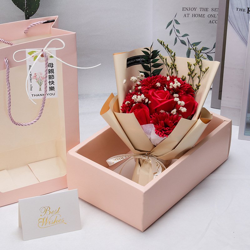 Factory wholesale 7 rose soap flower decorative flower forever roses for wedding decoration