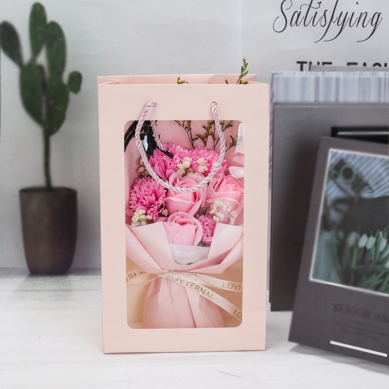 Factory wholesale 7 rose soap flower decorative flower forever roses for wedding decoration