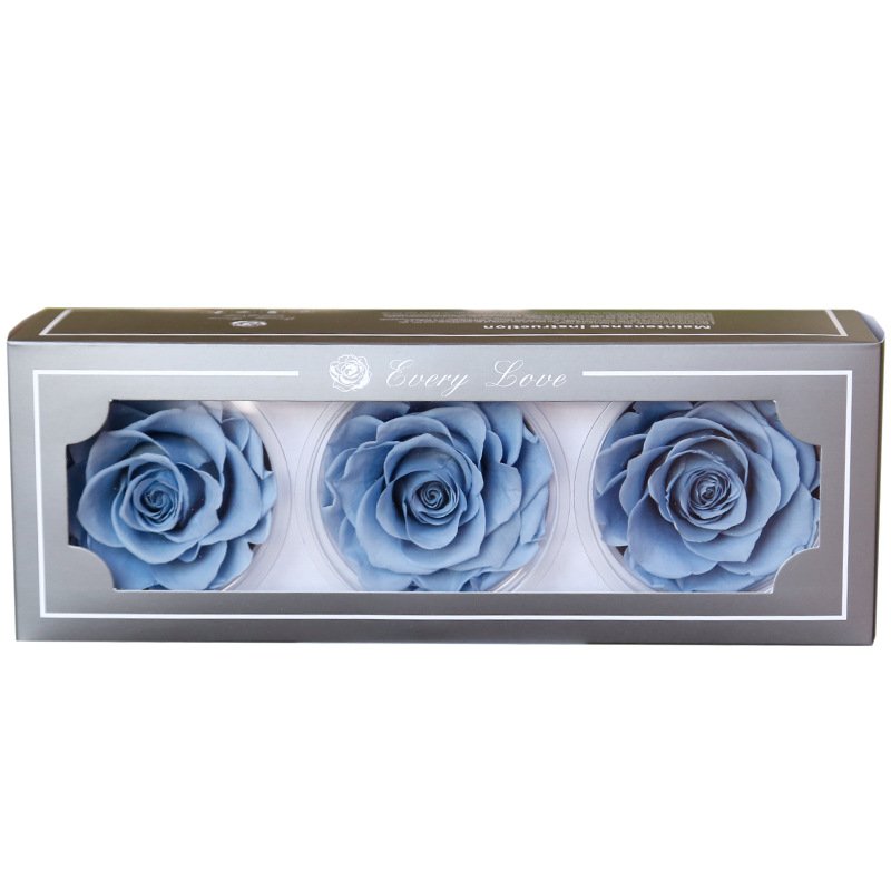 Grade A 7-8cm Roses Long Lasting White Preserved Decorative Flowers of Resup