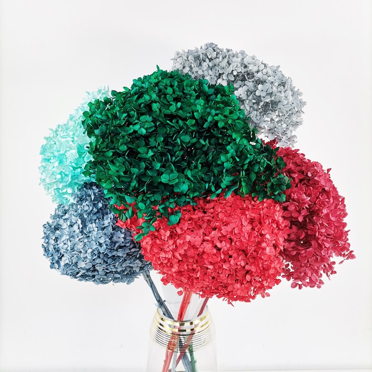 SumFlora Wholesale Wedding Flower Decoration Wall Eternal Preserved Hydrangea Flowers For Wedding