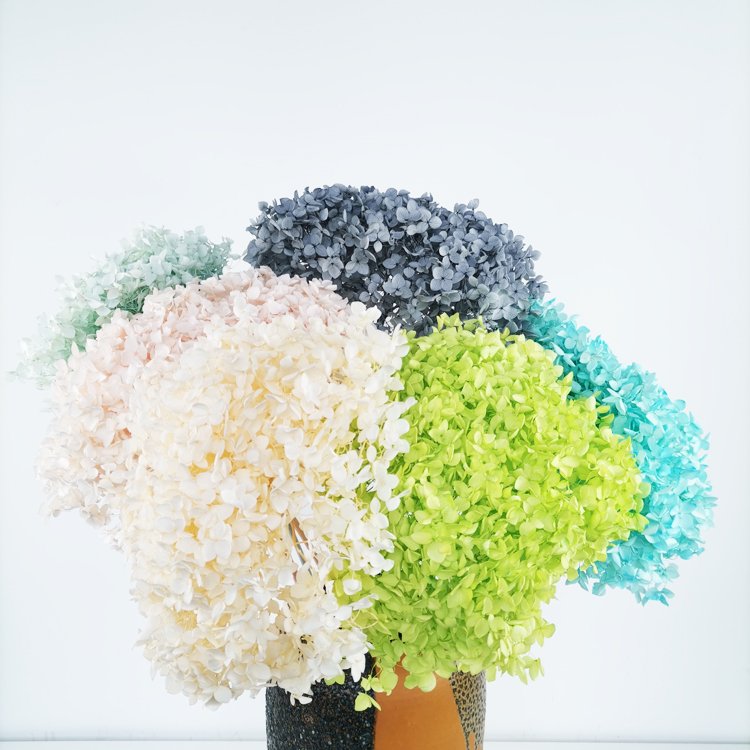 SumFlora Wholesale Wedding Flower Decoration Wall Eternal Preserved Hydrangea Flowers For Wedding