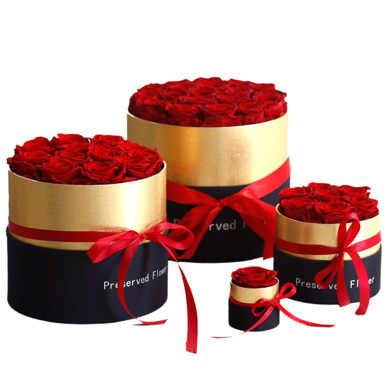 Preserved Roses in Small Sized Flower Box Handmade Real Flowers Eternal Petals Flower Gift Box For Mother's Day Valentine's Day