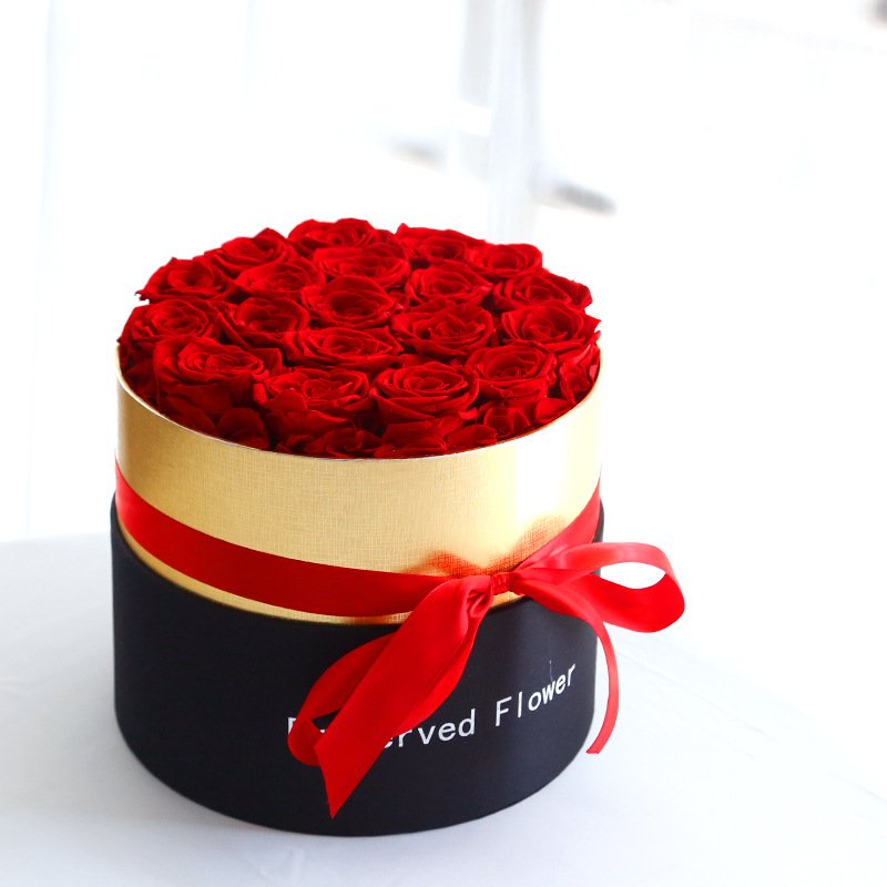 Preserved Roses in Small Sized Flower Box Handmade Real Flowers Eternal Petals Flower Gift Box For Mother's Day Valentine's Day