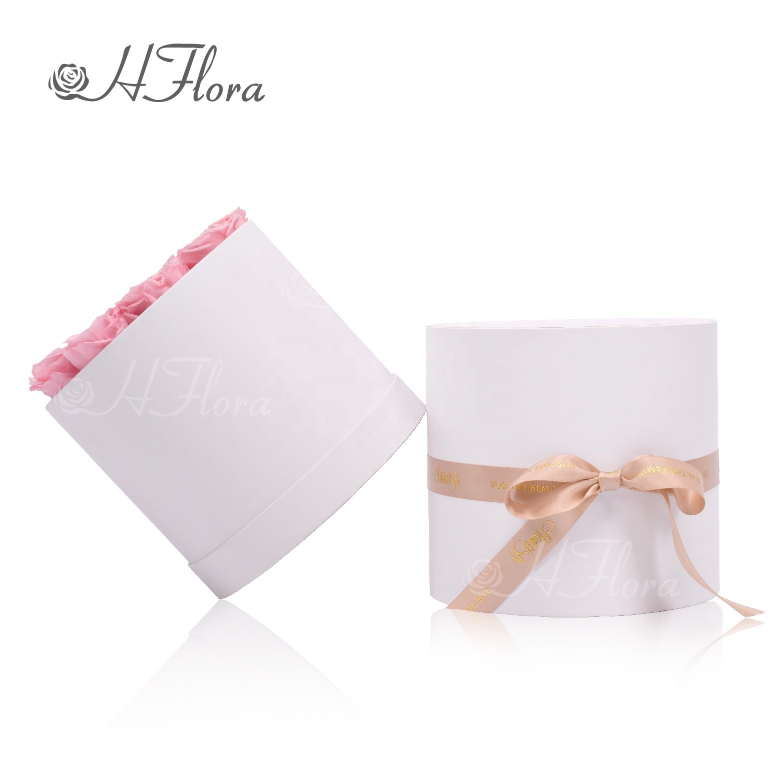 HFlora NEW model White gift box preserved rose for Valentine's Day