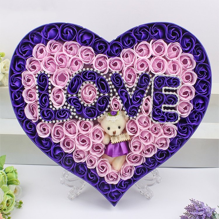 Love 100 Forever Rose Pink Eternal Romantic Valntines For Her Imprint Handmade Preserved Real Flowers Valentines Day Gifts