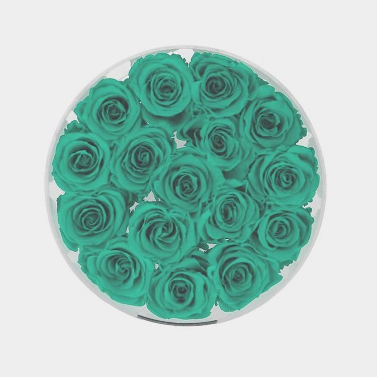 New product preserved flower acrylic box , eternal rose tassel round gift box for birthday gifts